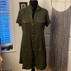 Green cargo dress